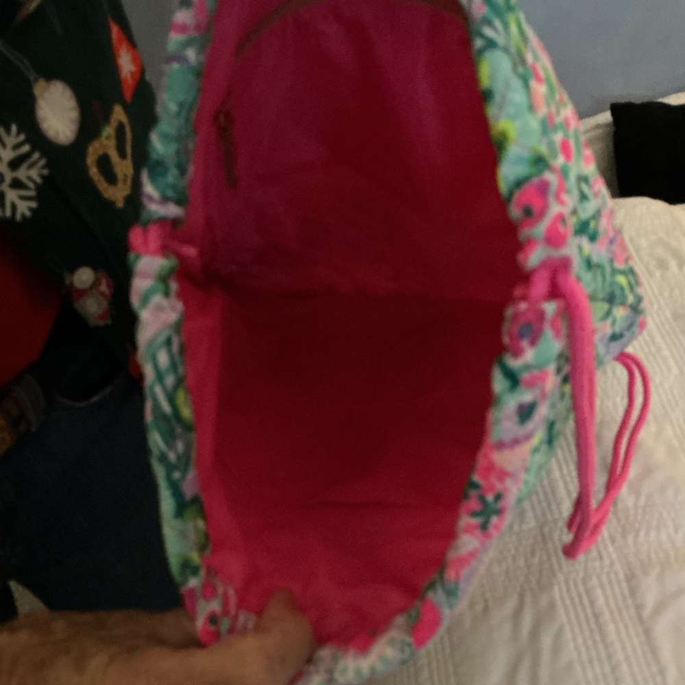 Lilly Pulitzer Pink and Green Patterned Bag - Picture 7 of 12